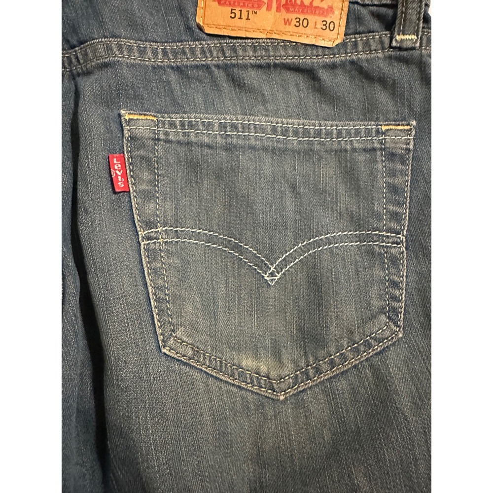 Levis 511 Slim Fit Jeans Mens 30x30 Medium Wash Blue Denim Pants